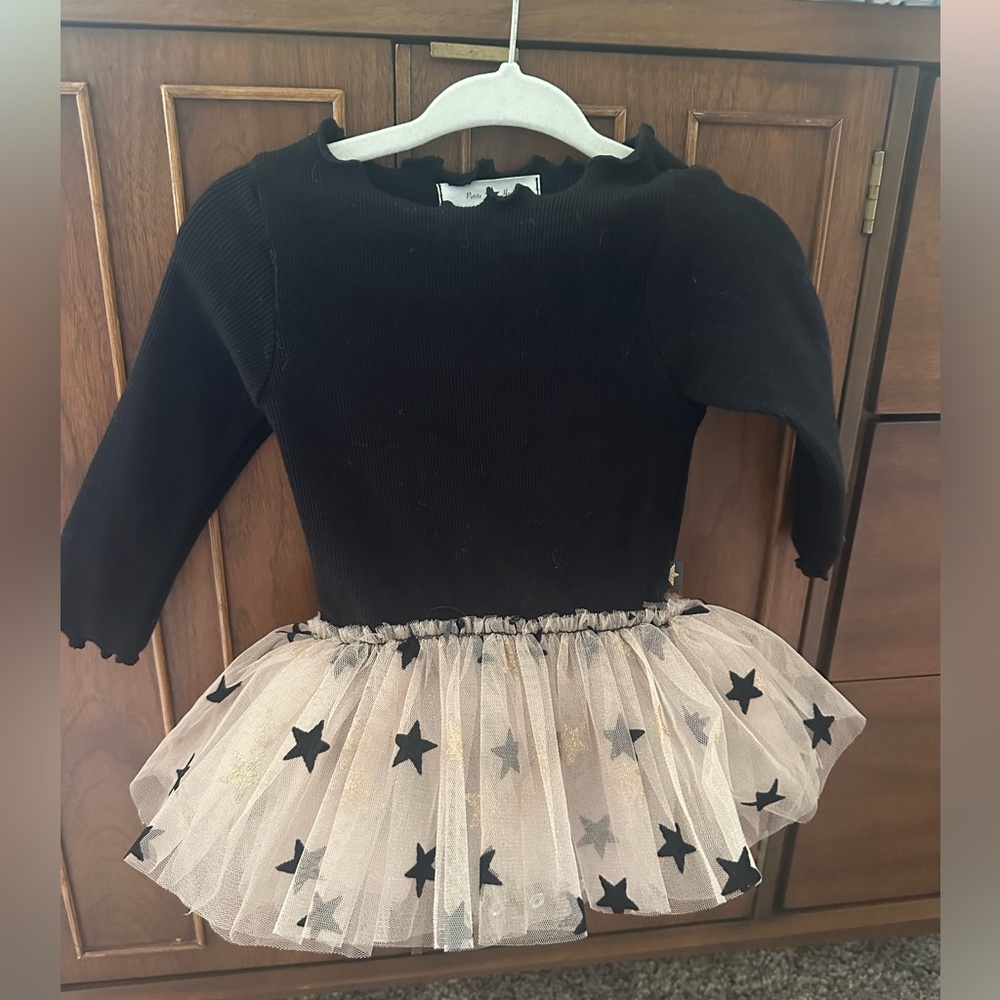 Petite Hailey black and gold star tutu